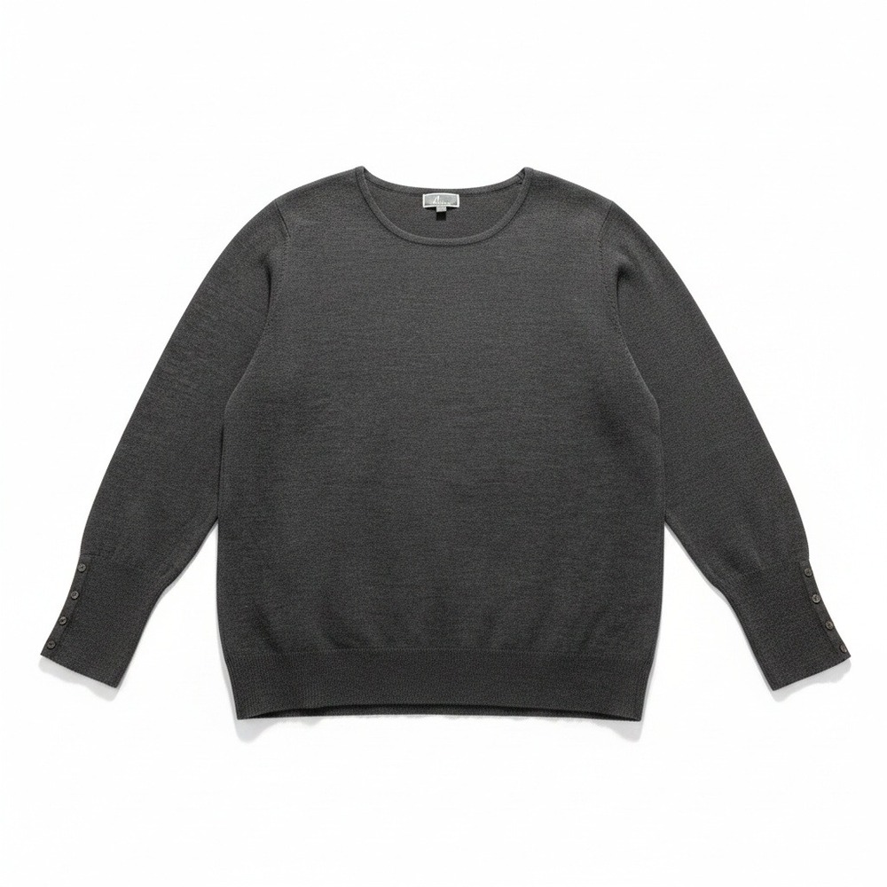 JM Collection XXL Womens Charcoal Gray Crewneck Sweater Cozy Classic‎ Plus Knit